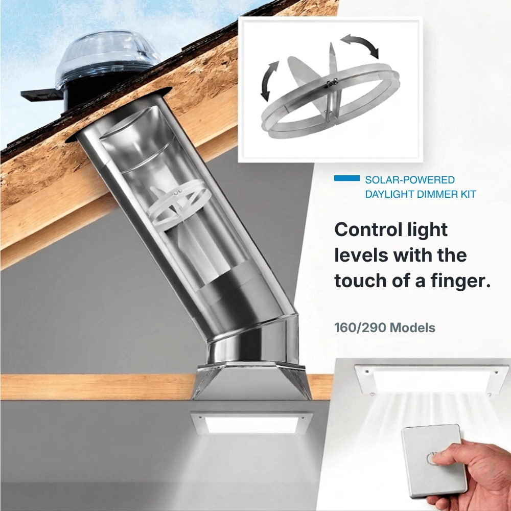 Solatube daylight dimmer kit with remote control
