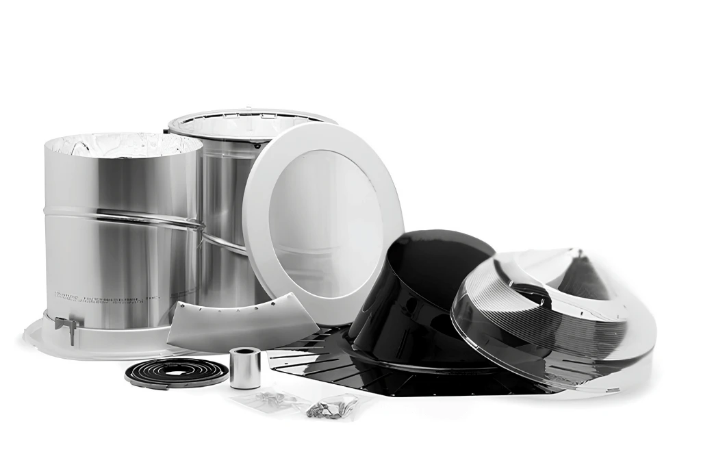 Solatube regular-dome daylighting kit components