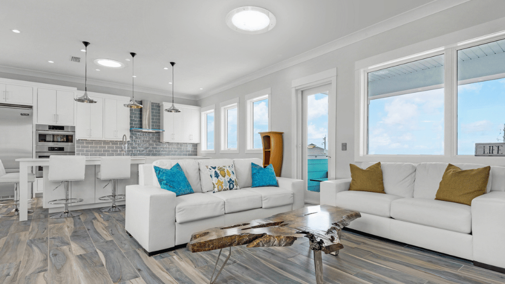 Living room with natural light