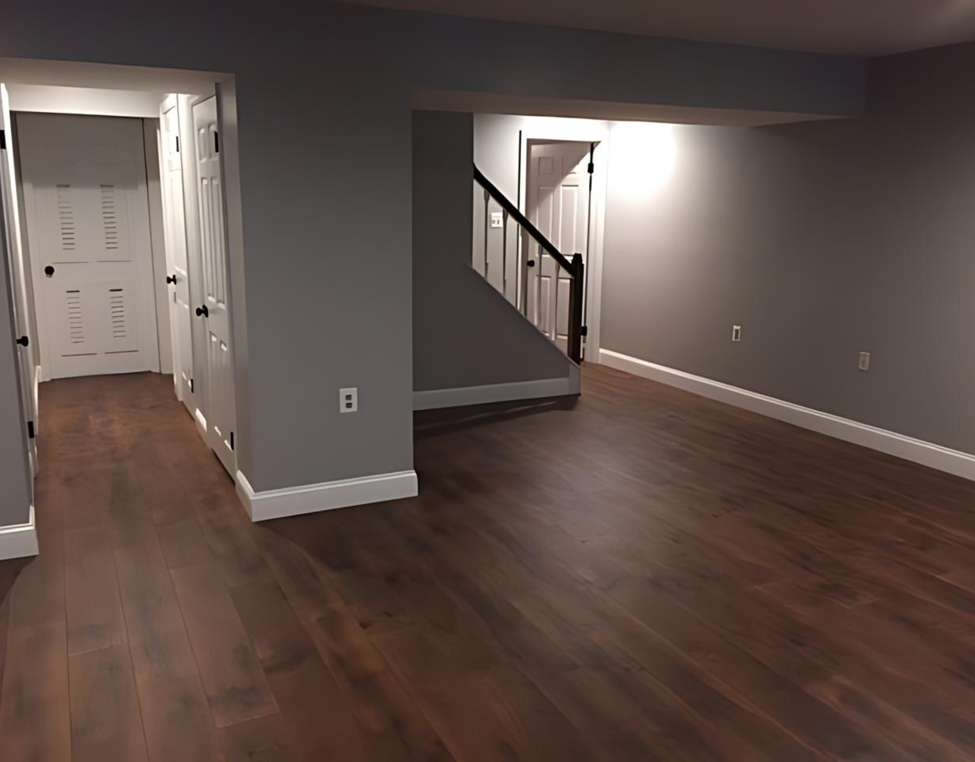 Brighten basement rooms