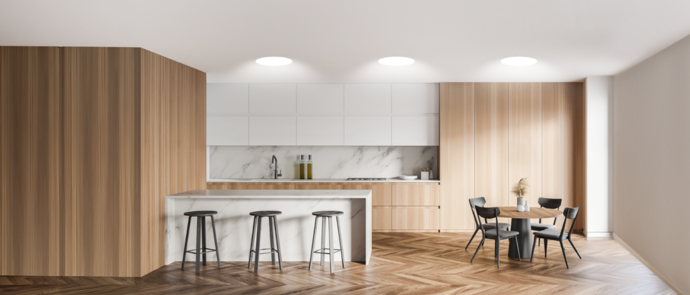 Bright interior illuminated by Solatube skylights