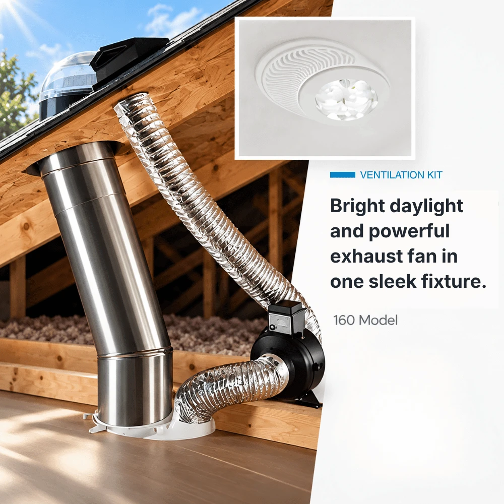 Solatube ventilation add-on kit for compatible 160DS systems