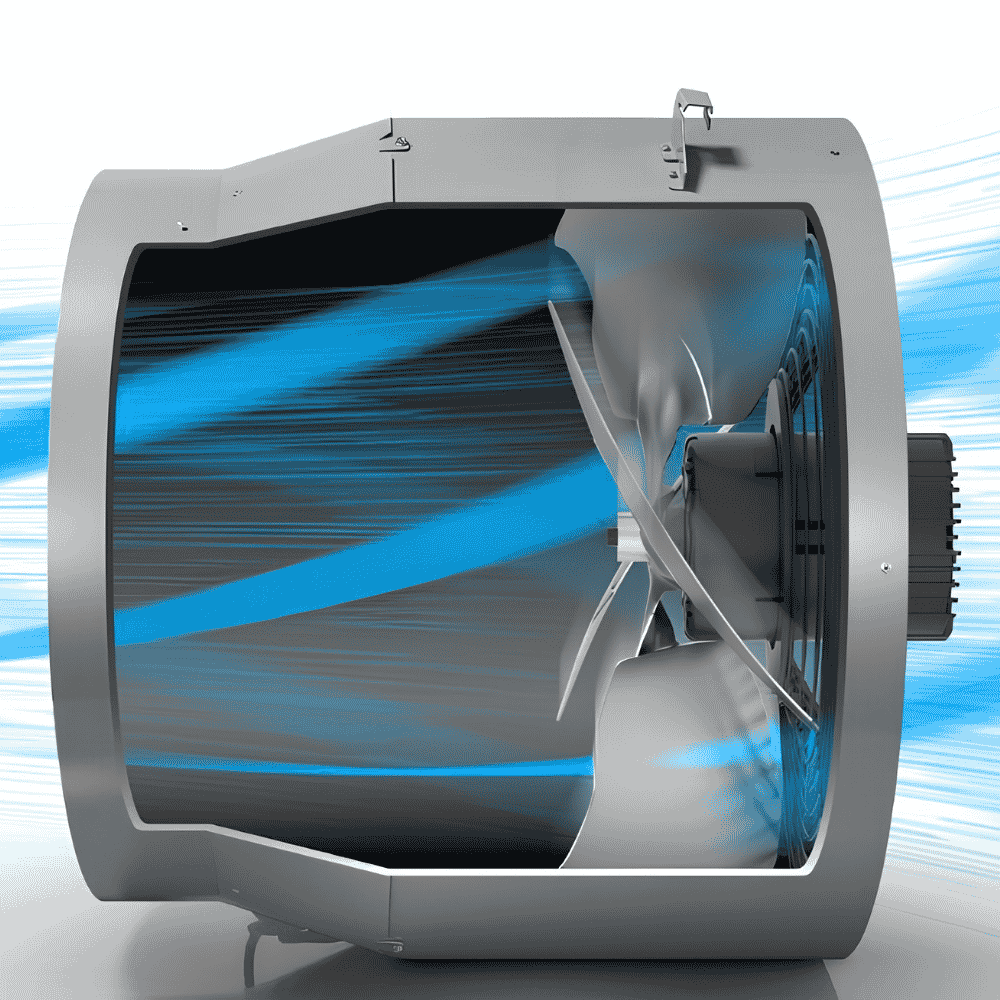 Solatube EPS whole house fan motor and insulated ventilation assembly