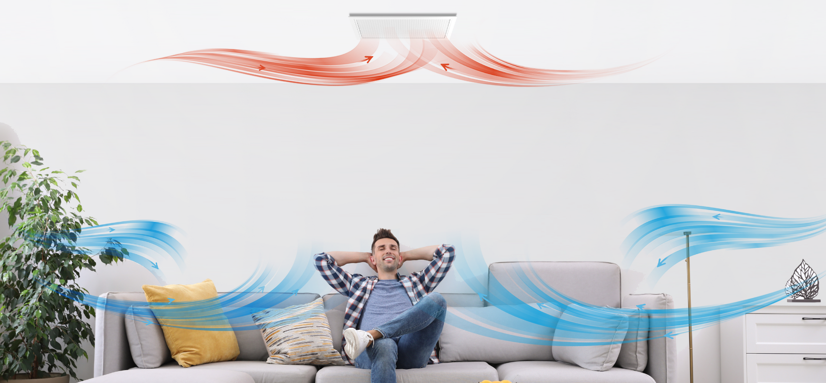 Bright interior illuminated by Solatube skylights