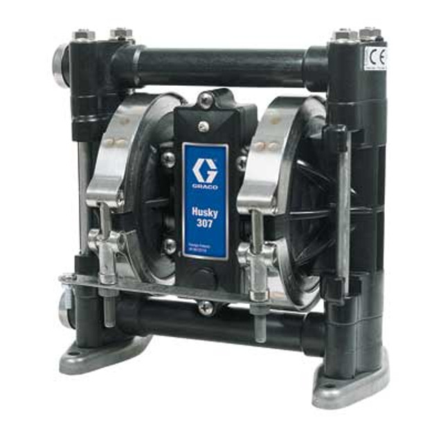 Husky 307 PP (3/8 in. BSP) Standard Pump, PP Center Section, SS Seats, SS Balls & PTFE Diaphragm Husky 307 PP (3/8 in. BSP) Standard Pump, PP Center Section, SS Seats, SS Balls & PTFE Diaphragm