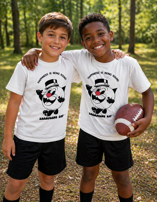 Bold. Fun. Full of personality.  This tee says exactly what your child feels inside: Happiness Is Being Round® — well-rounded, joyful, and full of life. Soft ring-spun cotton they’ll love wearing while they play, learn, and grow into the amazing person they’re meant to be.