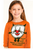 YOUTH Long Sleeve T-Shirt With Champagne Cat® Fricative Cat© Graphic in ORANGE (SKU CCFH-6-LSTS-Y-3-OR)
