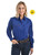 Royal Blue Womens Work Shirt SPF 50+