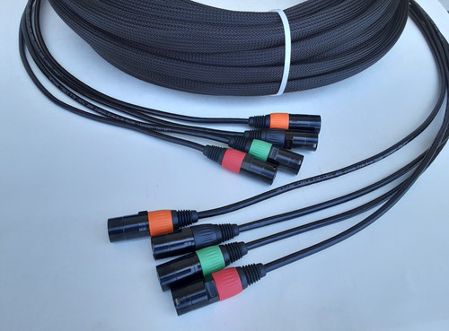 4 Channel Cat-6 Snake Tactical Shielded Ethercon Video Digital Audio