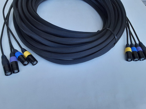 4 Channel CAT-5 Snake Tactical Shielded with Ethercon Digital Audio