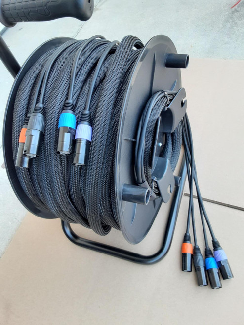 4 Channel CAT-5e Snake Tactical Shielded w/Neutrik Ethercon Digital on Reel