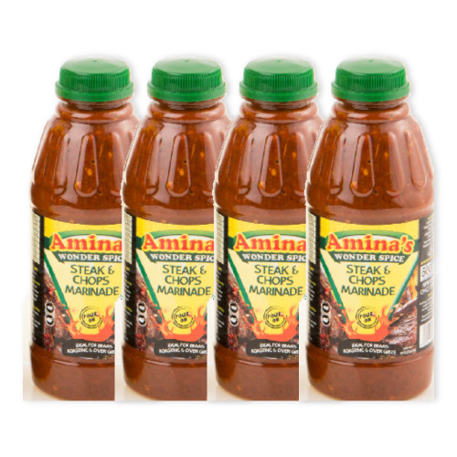 Amina's Marinade Steak & Chops 500ml x 4 Units