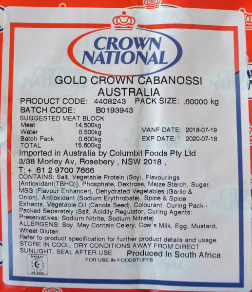 Crown National Gold Crown Cabanossi