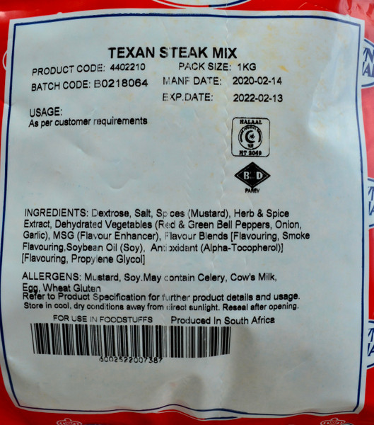 Crown National Texan Steak Mix