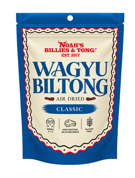 Noah's Billies & Tong Wagyu Biltong Classic - air dried biltong pack