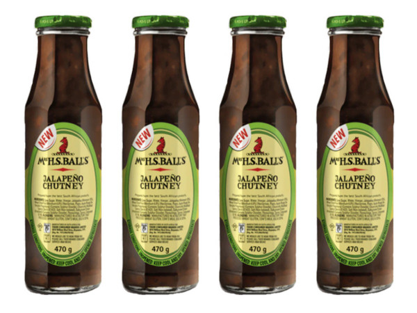 Mrs Balls Chutney Jalapeno 470g x 4
