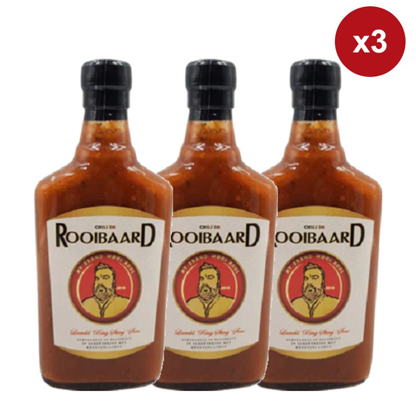 Rooibaard Original Red Chilli Sauce 250ml x 3 Units