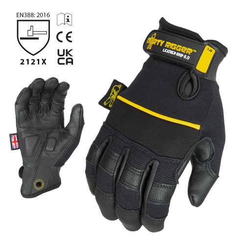 Dirty Rigger™ Leather Grip™ 3.0 Glove – Full Fingered Dirty Rigger™ Leather Grip™ 3.0 Glove – Full Fingered