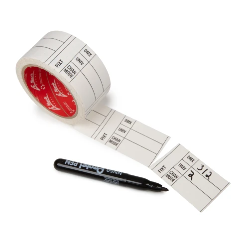 Fixture Tape - Write-on Labelling Tape for DMX Equipment