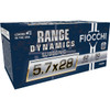 Fiocchi Range Dynamics 5.7X28MM, 62gr, FMJ - 50 Rounds [MPN: 57SUB62]