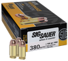 Sig Sauer Elite Performance Ball .380 ACP, 100gr, FMJ - 50 Rounds [MPN: E380B150]