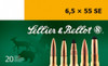 Sellier &amp; Bellot 6.5X55 SWEDE, 140gr, FMJ - 20 Rounds [MPN: SB6555C]