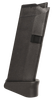 Glock 43 Magazine w/Extension, 9mm, 6 Rounds, Polymer, Black