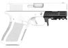 Recover Tactical Rail Adapter fits Glock 19 and 23 Gen 1 and 2 polymer Black