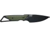 Schrade Outback Fixed Blade Knife 3.75" Drop Point AUS-8 Stainless Black Oxide Blade Rubber Overmold Handle OD Green
