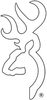 Bg Buck Mark Decal 6" White - Flat