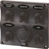 SeaSense 5 Gang Toggle Switch Panel with 12-Volt Outlet