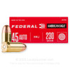 Federal American Eagle .45 ACP, 230gr, FMJ - 50 Rounds [MPN: AE45A]