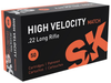 SK High Velocity Match .22 LR, 40gr, LRN - 50 Rounds [MPN: 420137]