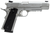 Taurus, PT1911, Full Size, 45ACP, 5" Barrel, Steel Frame, Stainless Finish, Rubber Grips, Heinie Sights, with Rail, 8Rd, 2 Magazines