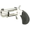 North American Arms PUGD Pug 22 Mag 5rd 1" Overall Stainless Steel with Slip On Rubber Pebbled Grip