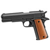 Armscor, GI Standard FS, 1911, 38 Super, 5" Barrel, 9 Rounds, Steel, Parkerized Finish, Black, Wood Grips, Fixed Sights, Semi-automatic, Metal Frame Pistol, Full Size