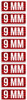 Mtm Ammo Caliber Labels 9mm - 8-pack