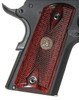 Pachmayr Laminated Wood Grips - 1911 Officer Rosewood Checker