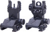 Guntec Folding Poly Sight Set - Thin Profile Black
