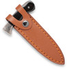 Cobratec Black Push Dagger 3" - Folder W/ Leather Sheath