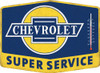 Open Road Brands Thermometer - Emb Tin Sign Super Chevy Svc