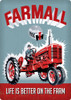 Open Road Brands Die Cut Emb - Tin Sign Farmall Life Is Bettr