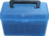 Mtm Deluxe Ammo Box 50-rounds - Rifle 7mm Rm To 300 Wm Clr Blu