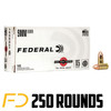 Federal Range and Target 9MM, 115gr, FMJ - 250 Rounds (5 boxes of 50 rnds)