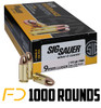 Sig Sauer Elite Performance Ball 9MM, 115gr, FMJ - 1000 Rounds (Case)