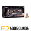 CCI Blazer Brass 9MM, 124gr, FMJ - 500 Rounds - Free Shipping