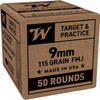 Winchester Service Grade 9MM, 115gr, FMJ - 50 Rounds [MPN: SG9W50]
