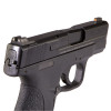 Night Fision Perfect Dot Tritium NS Set Smith & Wesson M&P Shield Green Front/Square Notch Rear Metal Body Black