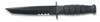 Ka-Bar Short Tanto Fixed 5.25 in Black Combo Blade Kraton