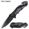 Tac-Force Assisted 3.5 in Blade Blue Camo Aluminum Handle